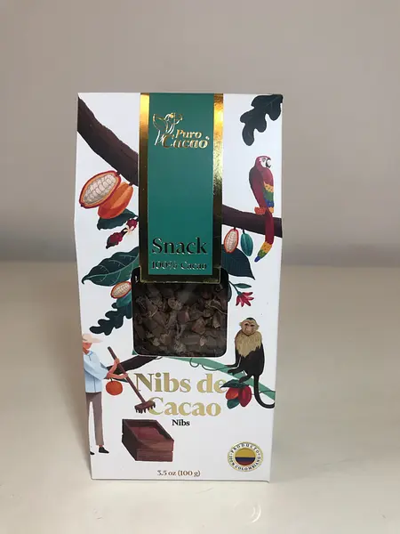 Snack de Nibs de Cacao Al 100% Sin Azúcar.