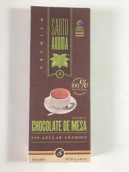 Chocolate de Mesa 100% Cacao de Caldas Sin Azúcar.