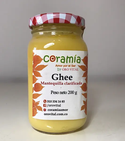 Mantequilla Clarificada Ghee 100% Orgánica de Cundinamarca x 200 Gr.