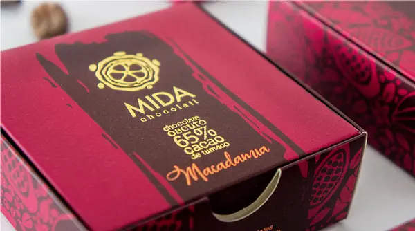 Caja x 4 Unidades de Trufas Mida Cacao Al 65% con Arándanos y Almendras.