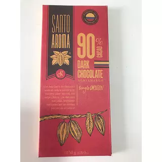 Barra de Chocolate Oscuro Al 90% Origen Caldas
