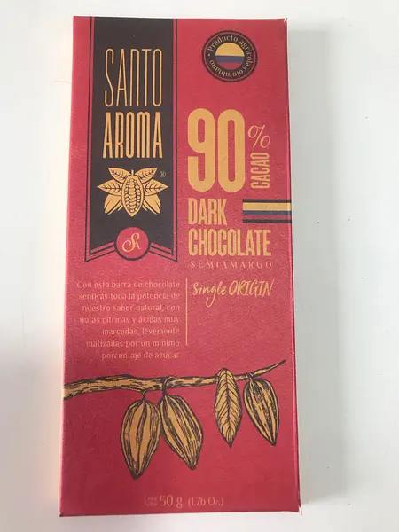 Barra de Chocolate Oscuro Al 90% Origen Caldas
