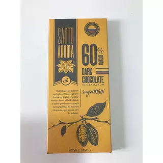 Barra de Chocolate Oscuro Al 60% Origen Caldas