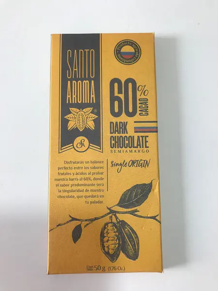 Barra de Chocolate Oscuro Al 60% Origen Caldas