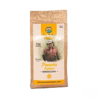 Panela Don Pedro Pulverizada Orgánica x 500 Gr Sabor Maracuyá