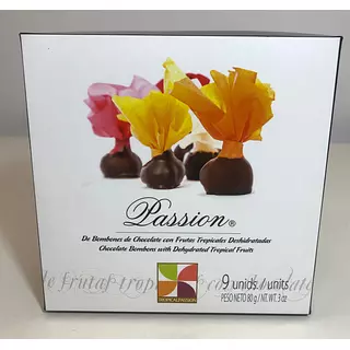 Caja x 9 Unidades de Passion de Frutas Tropicales con Chocolate