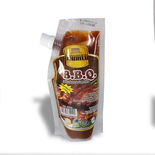 Salsa Bbq 100% Natural A Base de Vegetales x 230 Gr