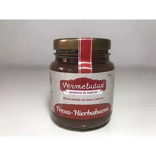 Vermeladas- Mezcla Untable de Frutas y Vegetales Fresa-Hierbabuena x 230 G
