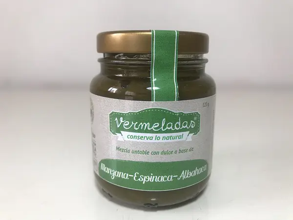 Vermeladas- Mezcla Untable de Manzana-Espinaca-Albahaca x 230 Gr