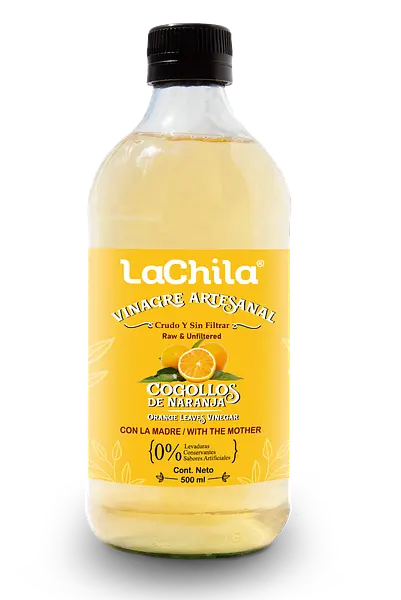 Vinagre Artesanal de Cogollo de Naranja La Chila x 500 Ml