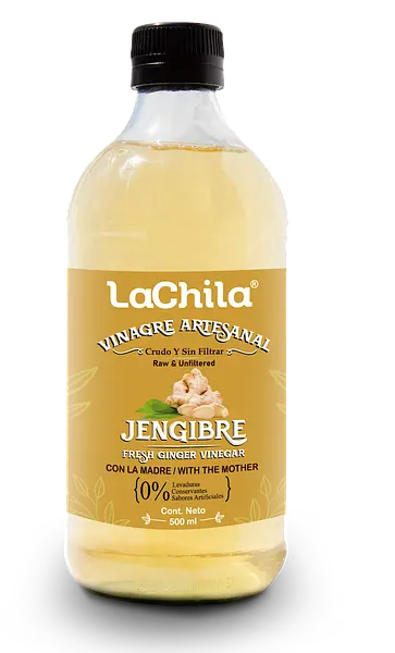 Vinagre Artesanal de Jengibre La Chila x 500 Ml