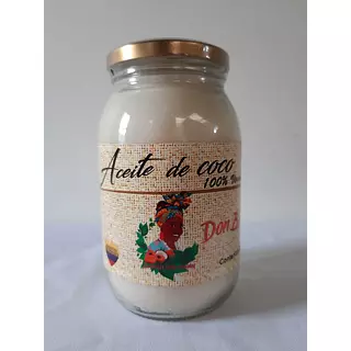 Aceite de Coco Orgánico X1000ml Elaborado Por Productores del Pacífico.