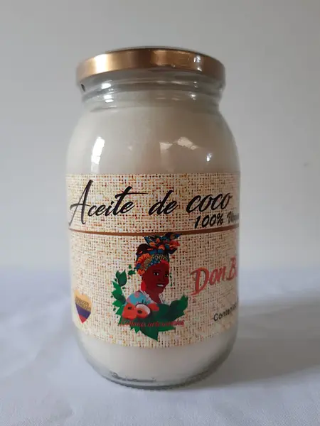 Aceite de Coco Orgánico X1000ml Elaborado Por Productores del Pacífico.