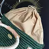 Bolso de Fique con Asa de Fique Verde Artesanal.