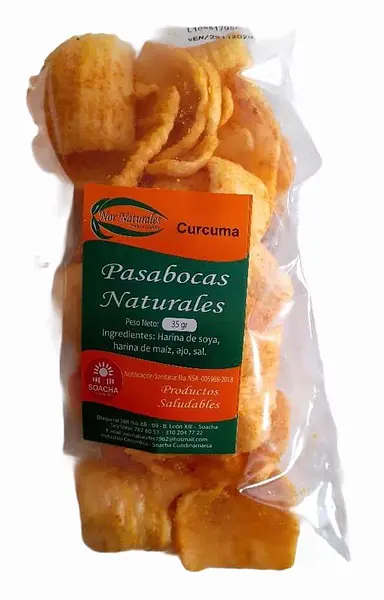 Pasabocas Naturales con Sabor A Curcuma Artesanales X35gr