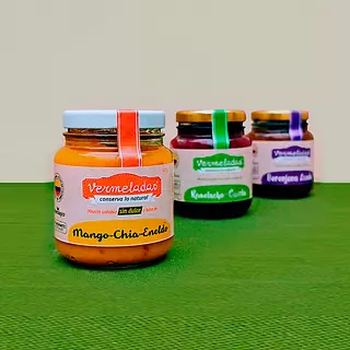 Trio Mermelada de Vegetales con O Sin Dulce de 125 Grs