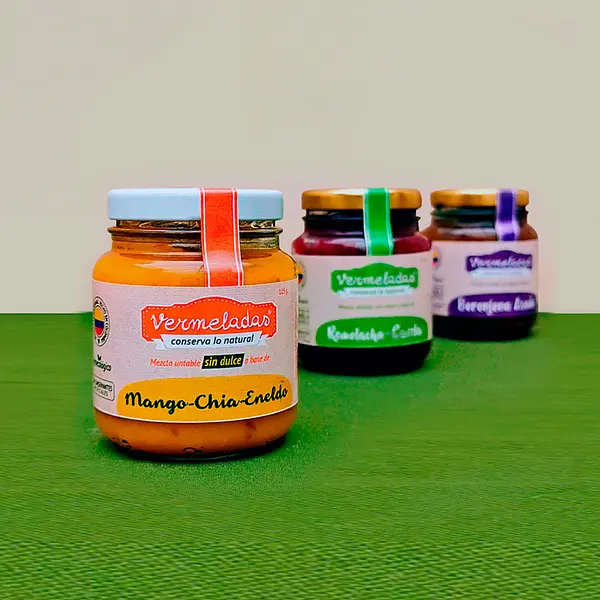 Trio Mermelada de Vegetales con O Sin Dulce de 125 Grs