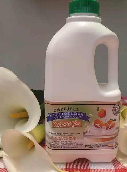 Yogurt de Melocoton 100% Natural de Cabra X1000ml