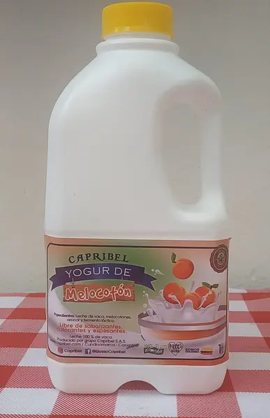 Yogurt de Melocoton 100% Natural de Vaca X1000ml