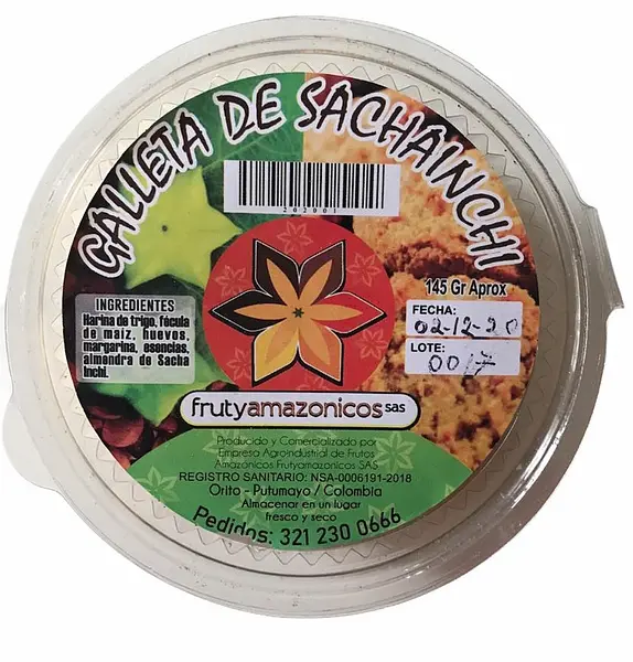 Galletas de Sacha Inchi Naturales X145gr