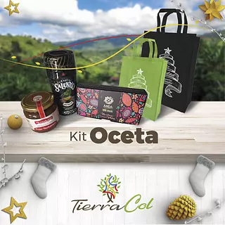 Kit de 4 Productos de Bolsa Ecológica Marcada Motivo Navidad