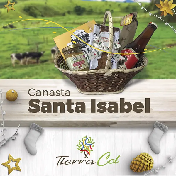 Canasta Típica de Caña Que Contiene 5 Productos