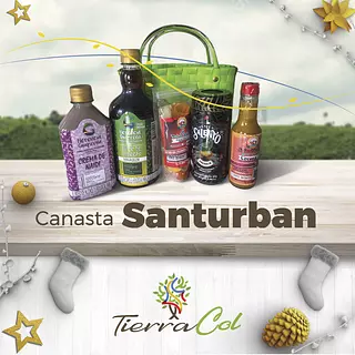 Canasta Típica de Zuncho Que Contiene 5 Productos