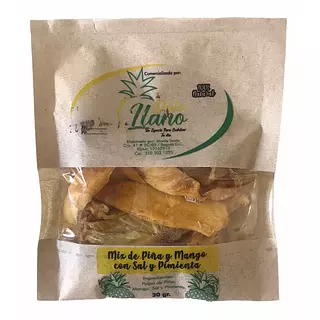 Piña y Mango Deshidratado con Sal y Pimienta x 30 Gr