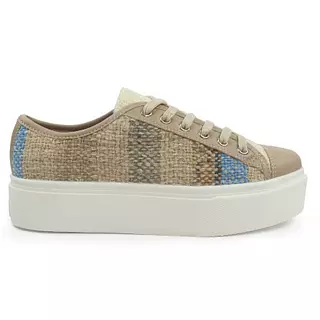 Tenis Con Suela Alta En Lana De Ovejo.