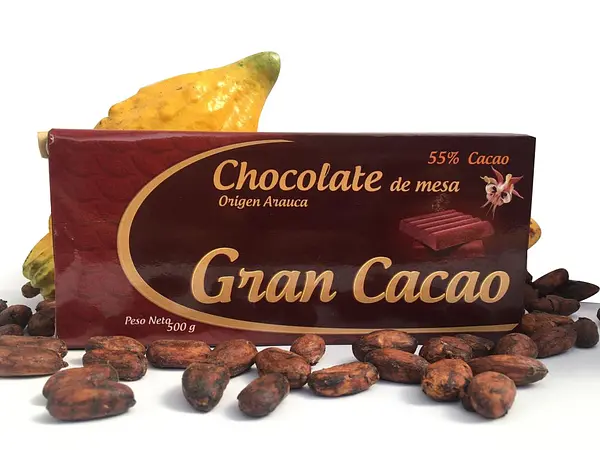 Chocolate De Mesa Al 55% Cacao, Origen Arauca X 500gr