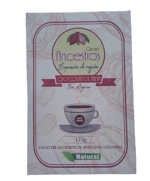 Chocolate De Mesa Pastilla Al 100% Cacao X 125 Gr