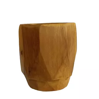 Vaso Hexa Elaborado En Madera Teka