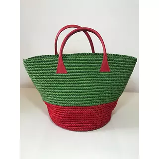Bolso de Fique con Apliques de Cuero Elaborado Por Artesanos de Santander