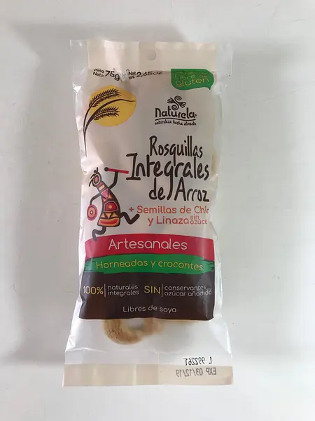 Rosquillas Integrales de Arroz con Semillas de Chía y Linaza x 75 Gr.