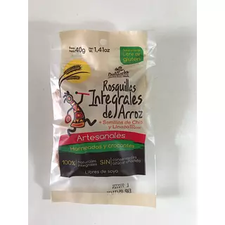 Rosquillas Integrales de Arroz con Semillas de Chía y Linaza x 40 Gr.