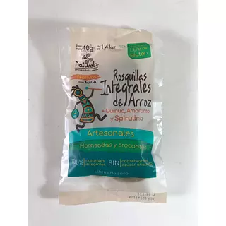 Rosquillas Integrales de Arroz con Quinua, Amaranto y Spirulina x 40 Gr.