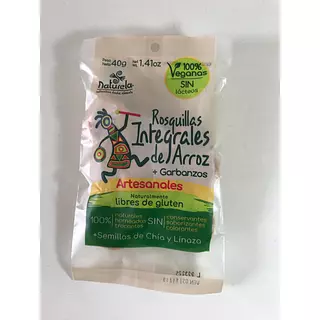 Rosquillas Integrales de Arroz con Garbanzo, Chía y Linaza x 40 Gr.