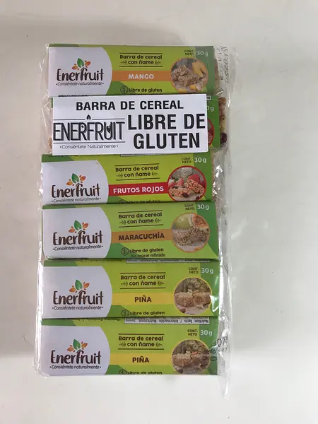 Paquete x 12 Barras de Cereal A Base de Frutas, Ñame, Quinua y Moringa.